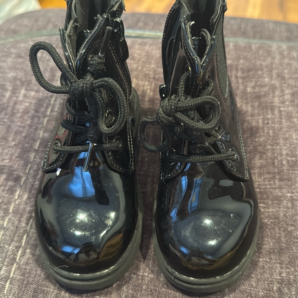 Toddler Black Combat Boots
